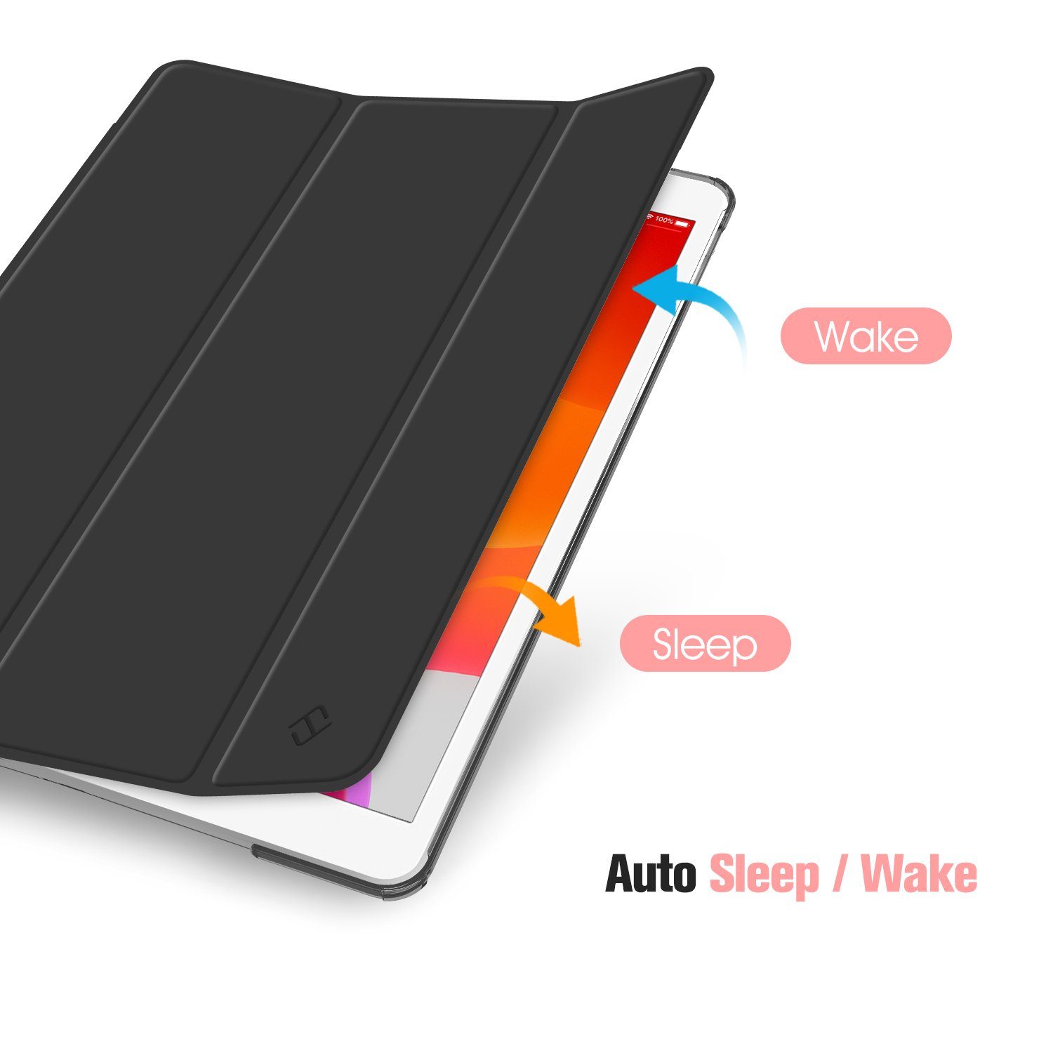 Fintie Tablet-Hülle für iPad 10.2 Zoll (9./8./7. Generation, Modell 2021/2020/2019) 10.2 Zoll, Ultradünn Cover mit transparenter Rückseite Abdeckung Auto Schlaf/Wach