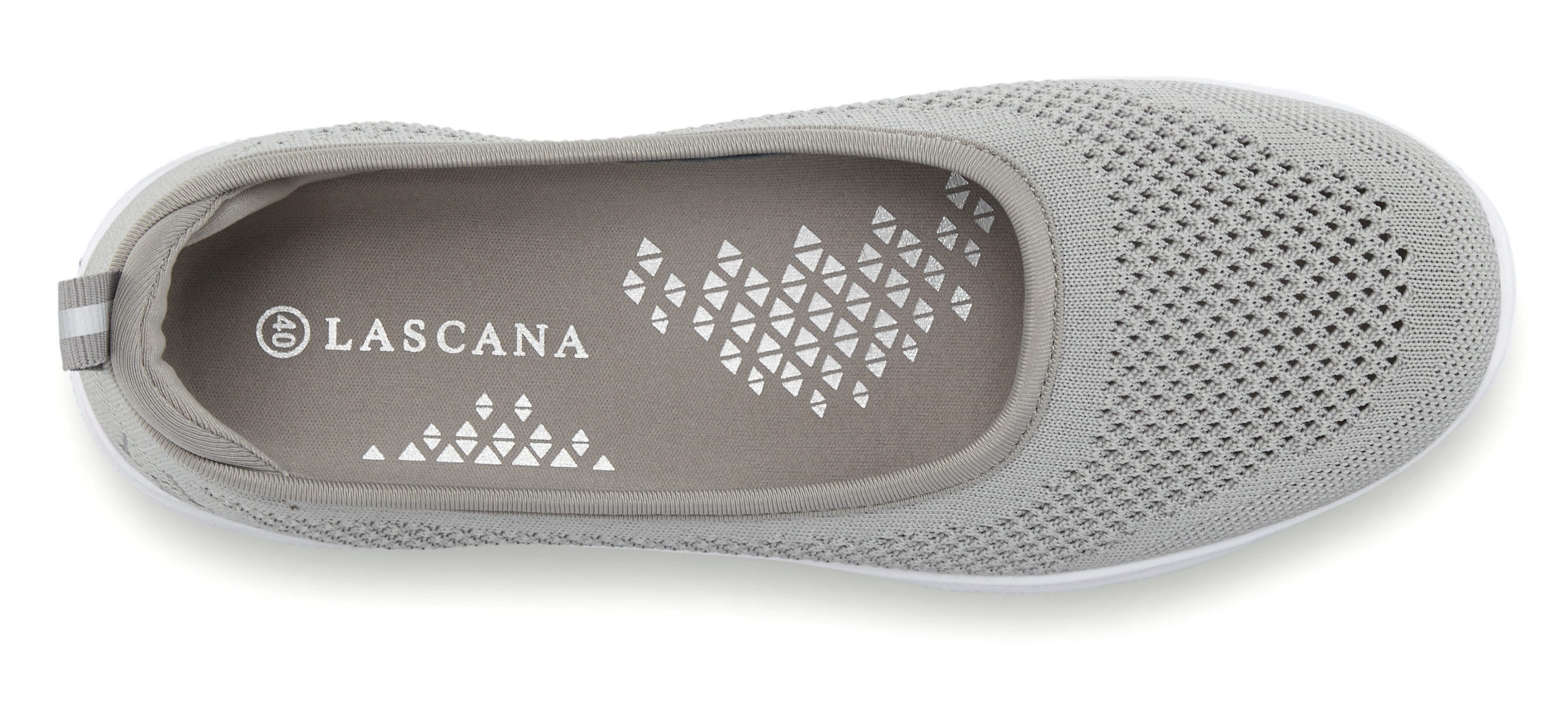LASCANA Halbschuh, Slip-On-Sneaker, Sneaker Ballerinas zum Reinschlüpfen VEGAN