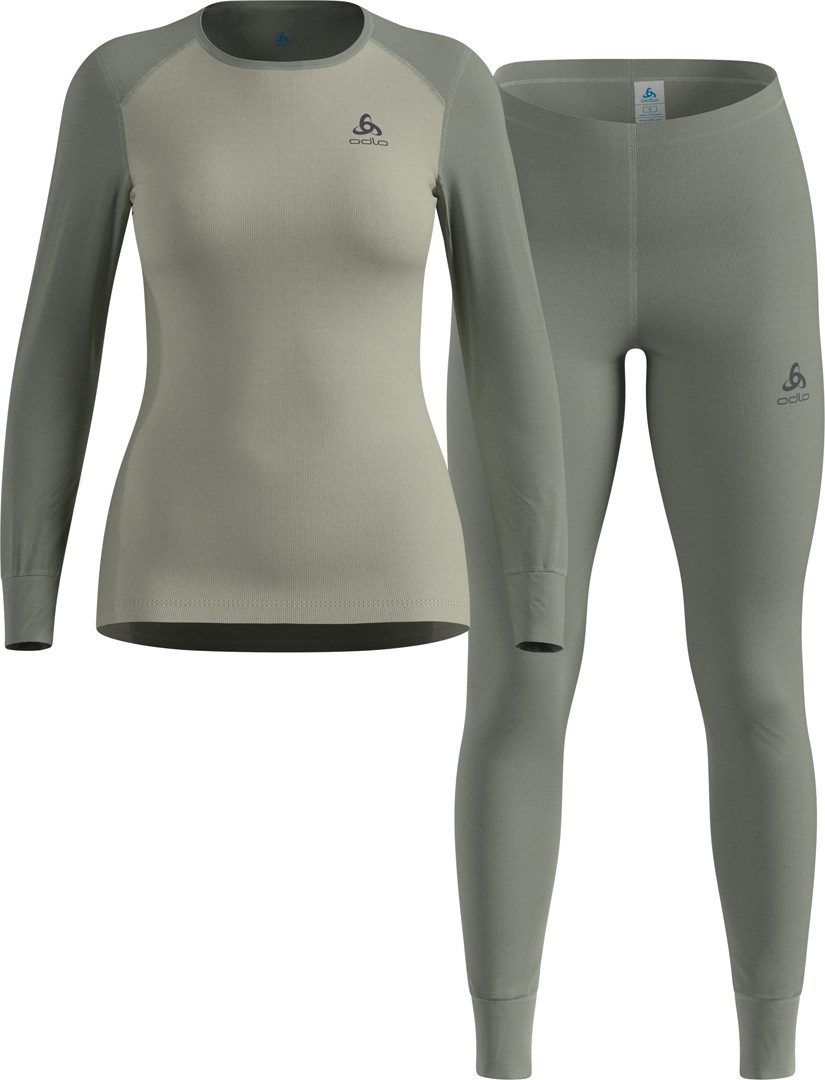 Odlo Funktionsunterhemd ODLO SET ACTIVE ECO WARM WOMEN Longsleeve & Hose shadow/agate grey