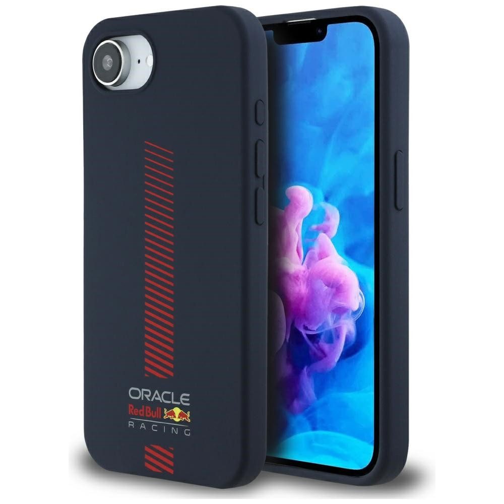 Oracle Red Bull Racing Handyhülle iPhone 16e MagSafe Silikon blau Logo 6,1 Zoll, Kantenschutz