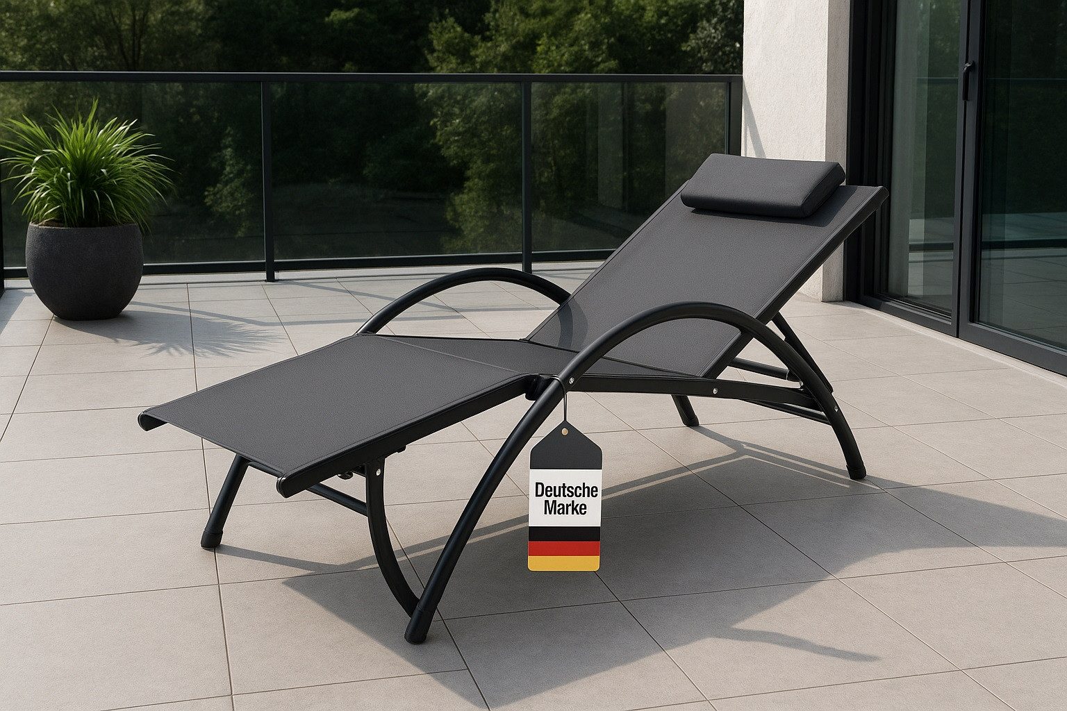 Gardissimo Gartenliege Sonnenliege Deckchair Karin Liegestuhl Alu, Set, 1 St., komplett-Set, mehrfach verstellbar / wetterfest / pflegeleicht