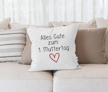 SpecialMe Dekokissen Kissen-Bezug Alles Gute zum 1. Muttertag Herz Geschenk für frischgebackene Mama junge Mütter SpecialMe®