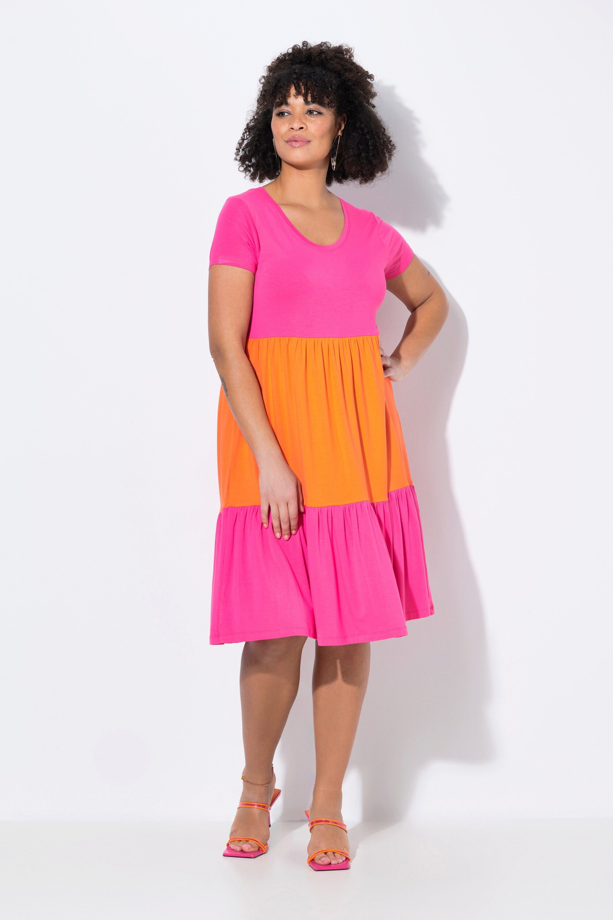MIAMODA Jerseykleid Jerseykleid bequeme Passform Colorblocking günstig online kaufen