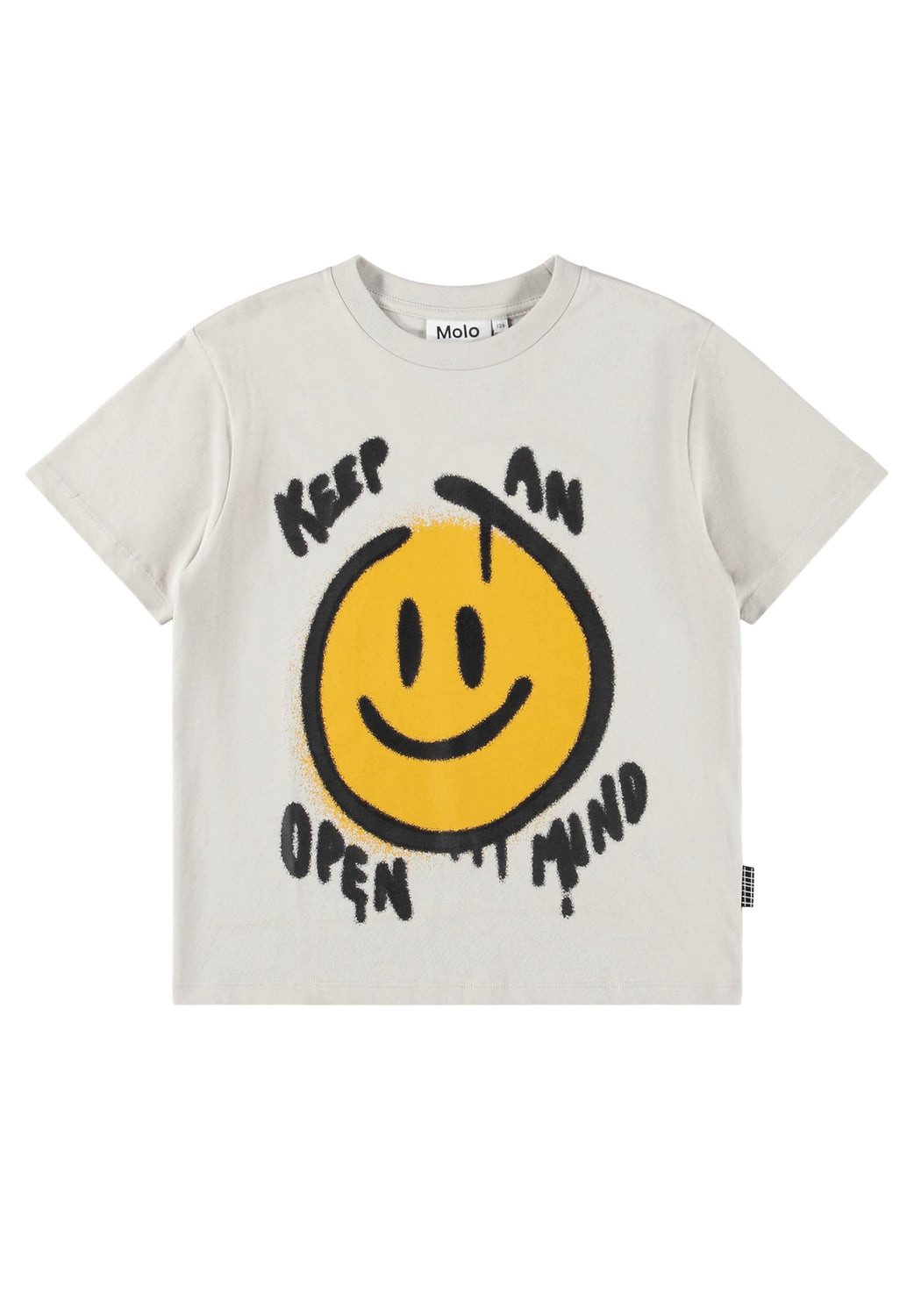 Molo T-Shirt Molo T-Shirt Riley hellgrau mit coolem Smiley-Print