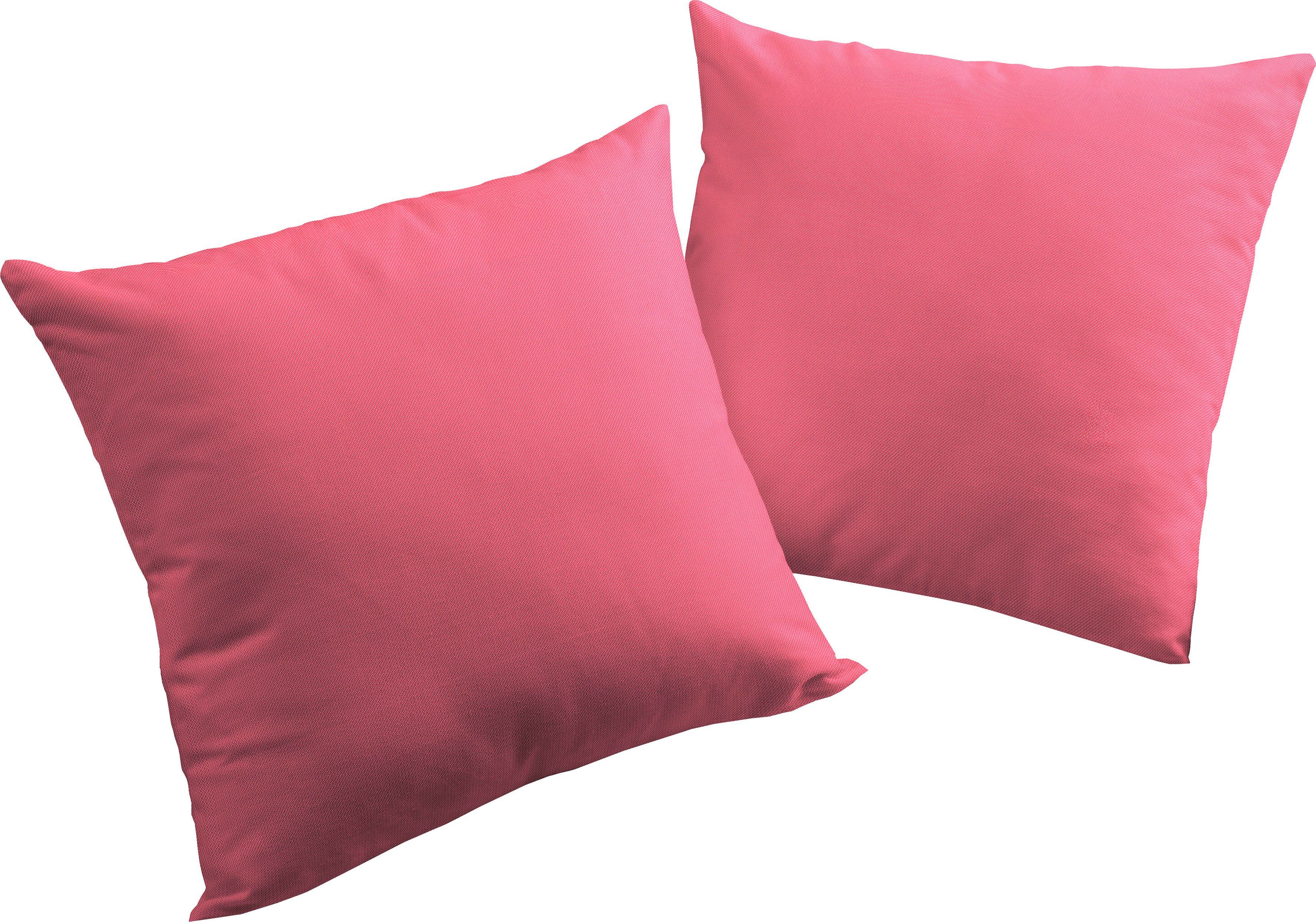 Adam Dekokissen Uni Collection, aus zertifizierter Bio-Baumwolle, Kissenhülle ohne Füllung, 1 Stück pink