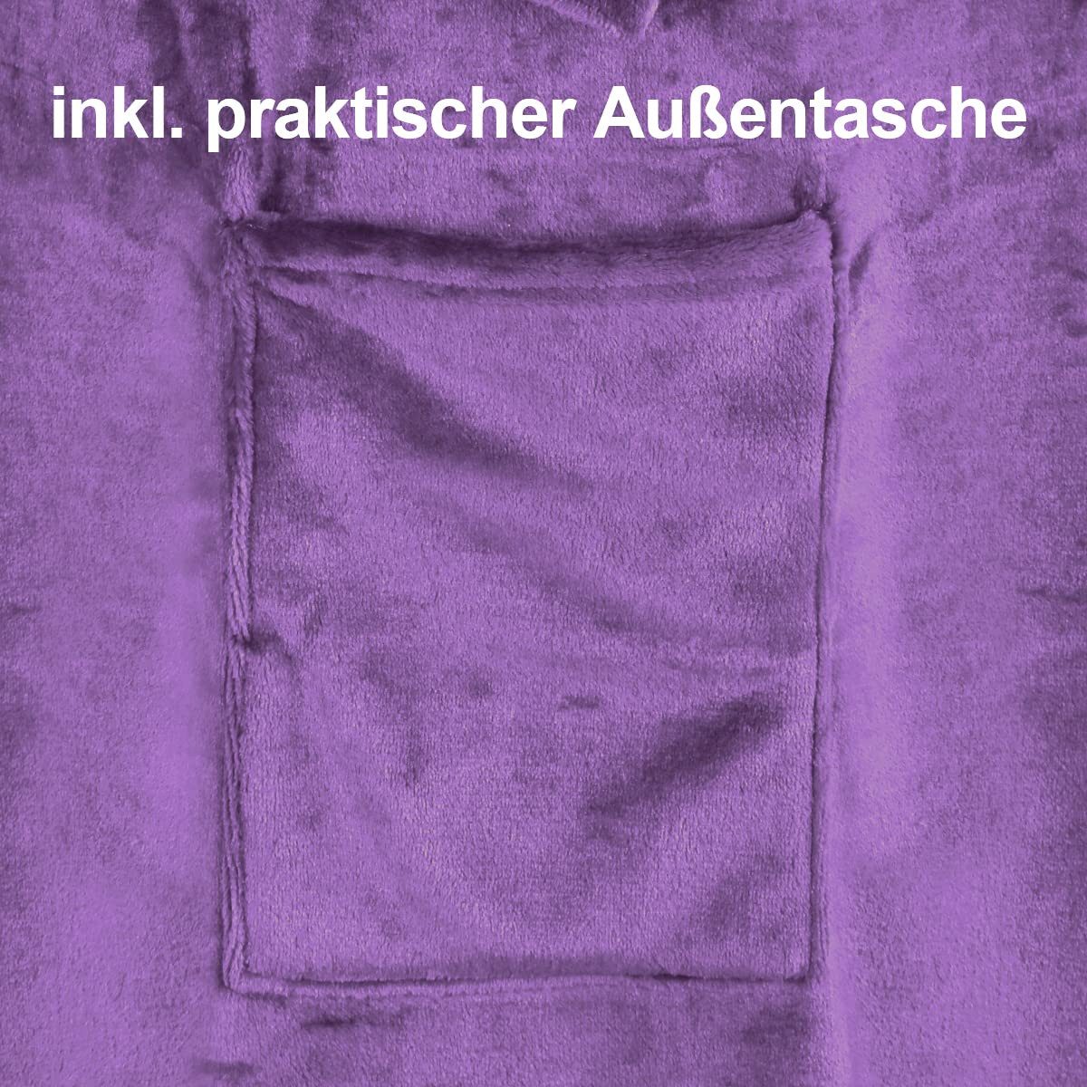 Wohndecke flauschige, tragbare Kuscheldecke mit Ärmeln günstig online kaufen