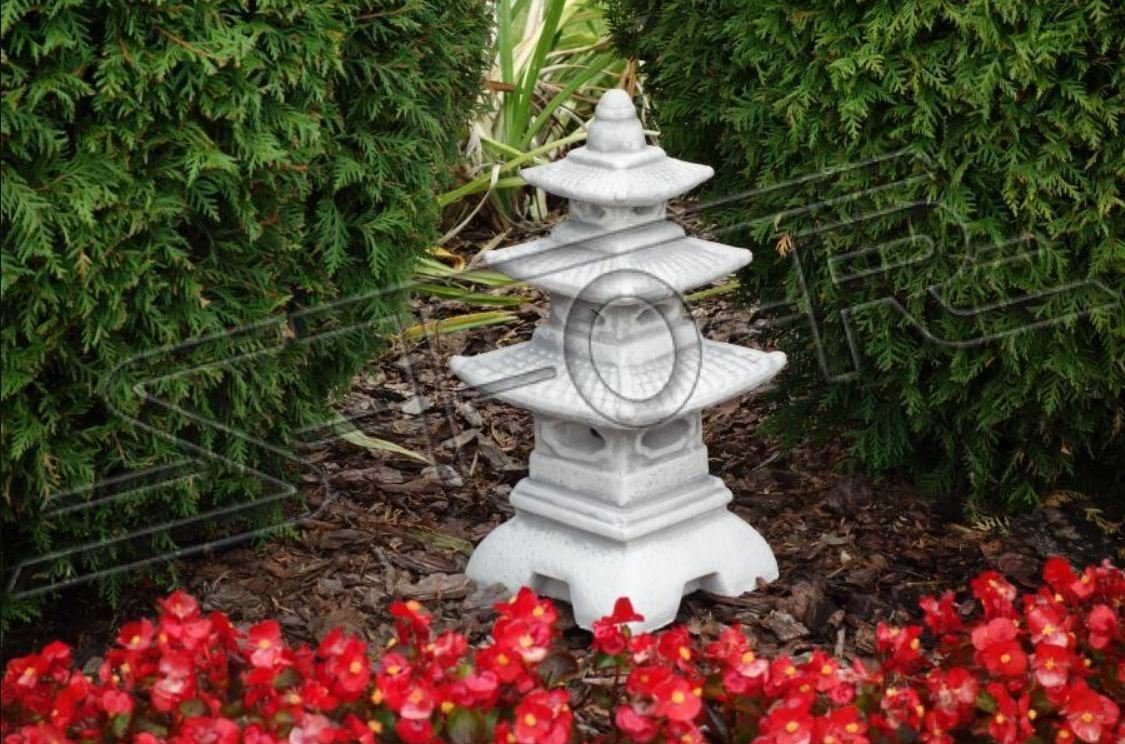 JVmoebel Skulptur Japanischer Garten Lampen Dekoration Beleuchtung Vogel Tränke Figur