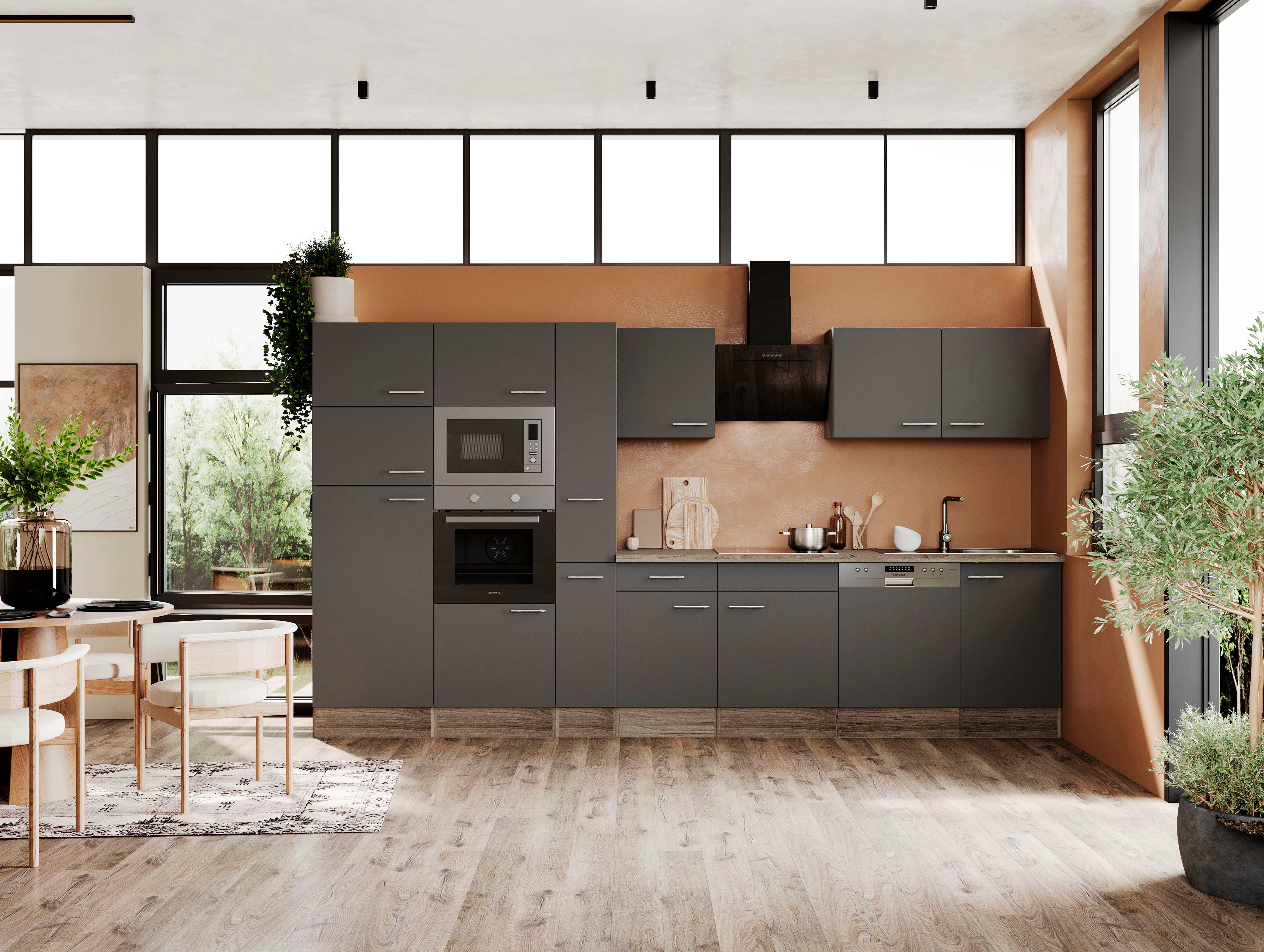 RESPEKTA Küchenzeile Oliver, Breite 370 cm, günstig online kaufen