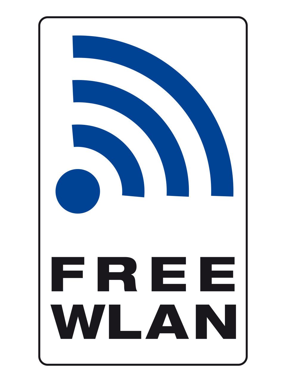 Conmetall Warnschild Conmetall Hinweisschild Free WLAN 25 x 15 cm