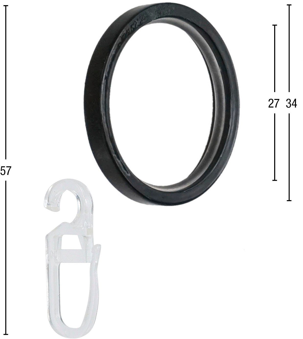 GARESA Flachring Flachring mit Haken, (10-St) günstig online kaufen