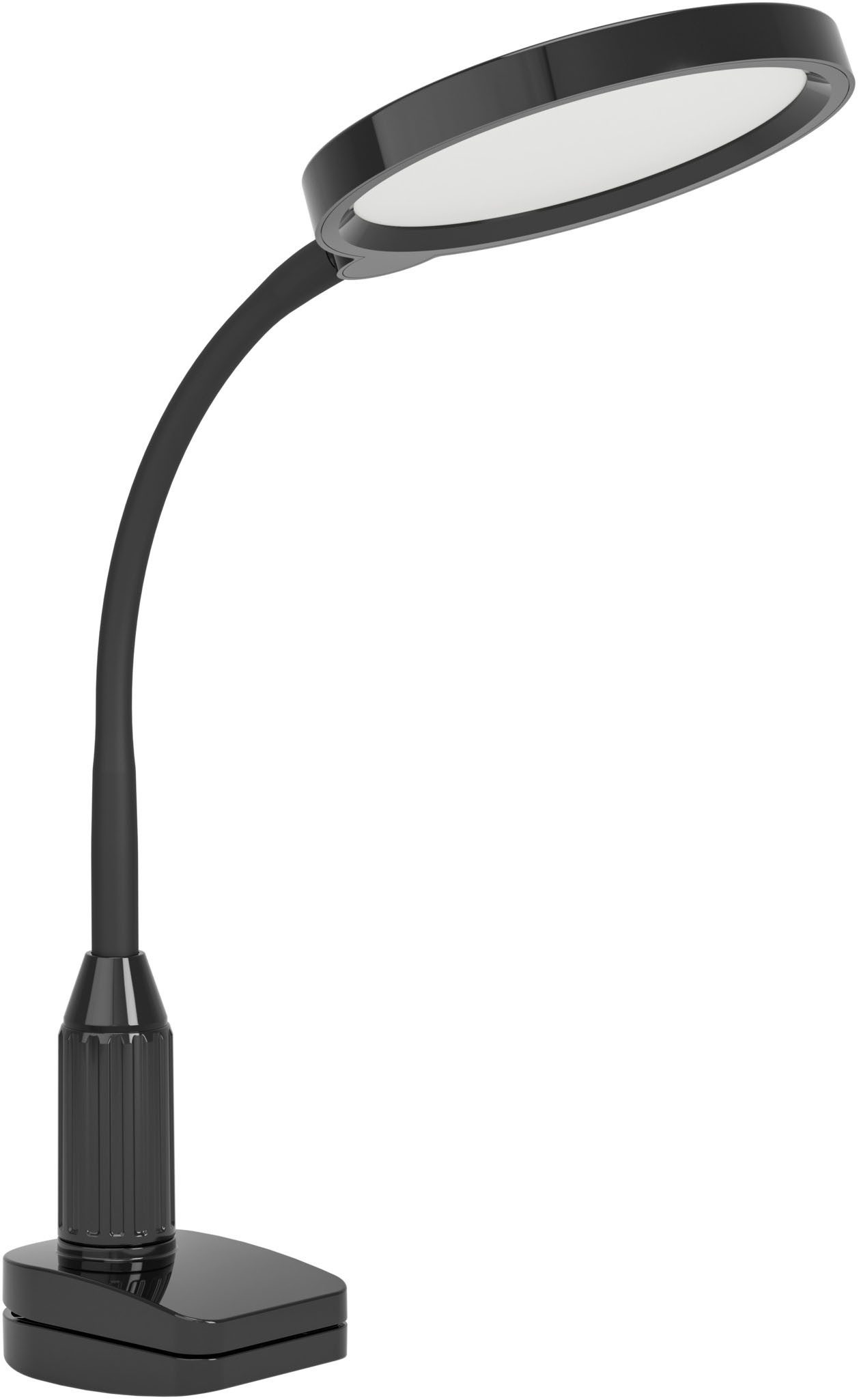 EGLO Klemmleuchte LAURO Klemmlicht - Kunststoff - LED - 1X5,5W - IP20, Dimmfunktion, Farbwechsel, mehrere Helligkeitsstufen, LED fest integriert, Kaltweiß, Neutralweiß, Warmweiß, Klemmlampe, Schreibtischlampe, Leselampe, L26,5 x B14 x H37,5 cm