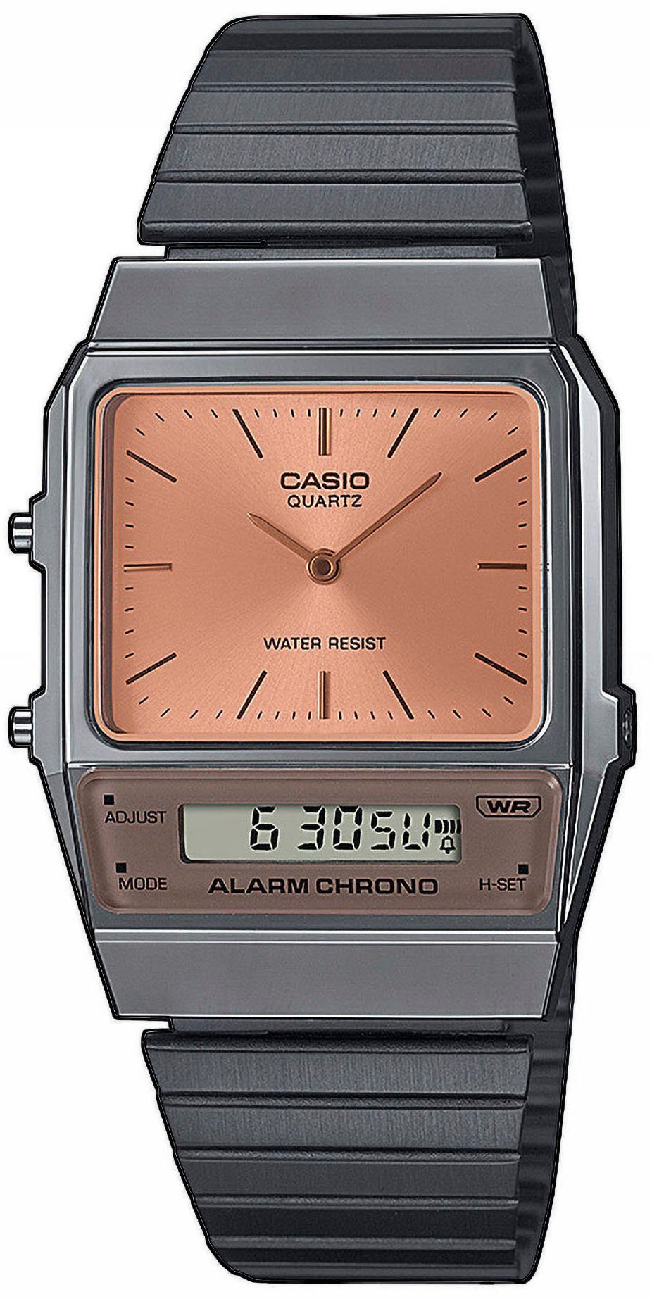 CASIO VINTAGE Chronograph AQ-800ECGG-4AEF, Quarzuhr, Armbanduhr, Damen, Herren, digital, retro, Stoppfunktion