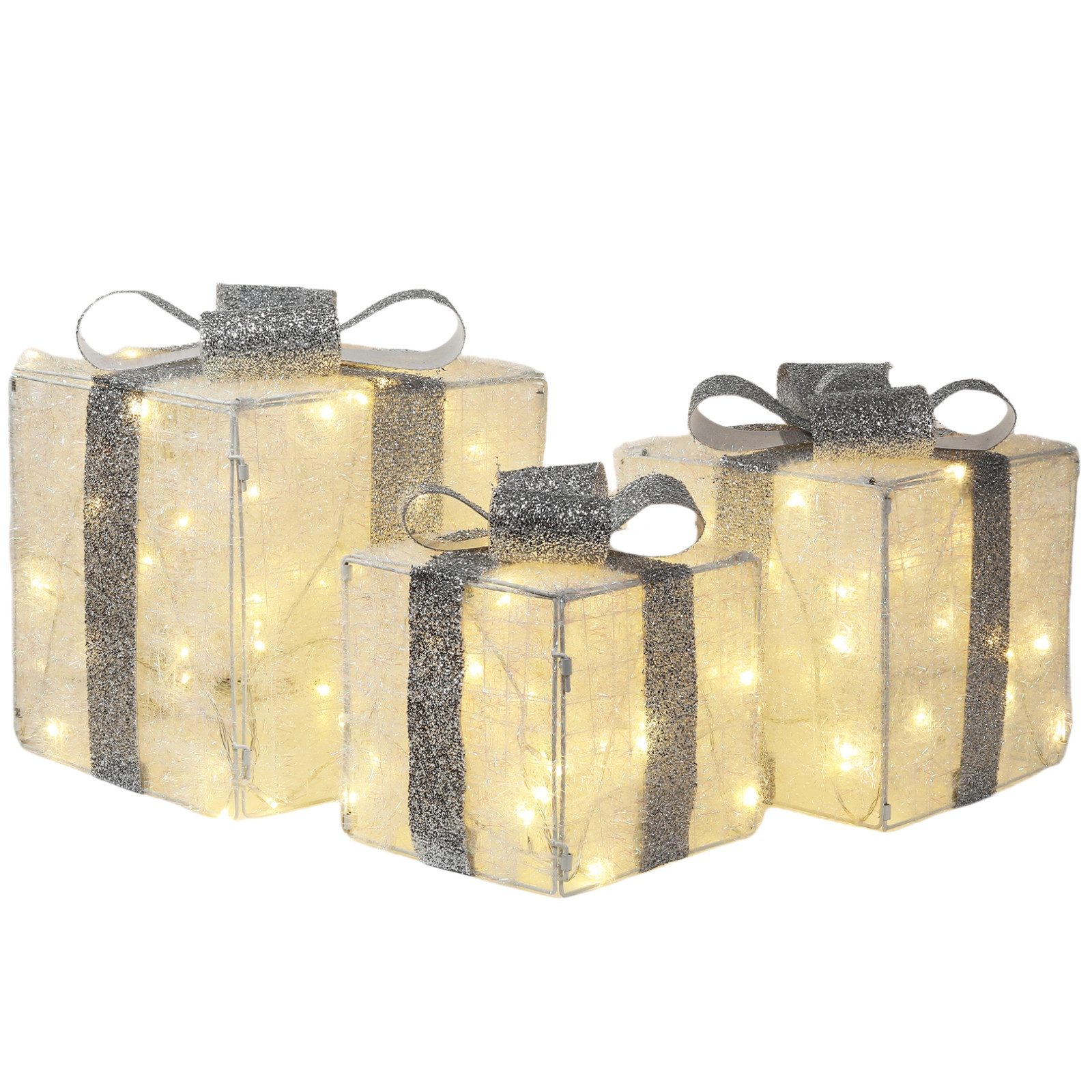 Elegear Weihnachtsfigur 3er-Set LED Geschenkbox Weihnachten günstig online kaufen