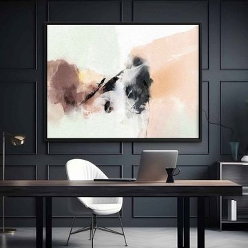 DOTCOMCANVAS® Leinwandbild Elegant Scenery, Leinwandbild weiß beige braun moderne abstrakte Kunst Druck Wandbild
