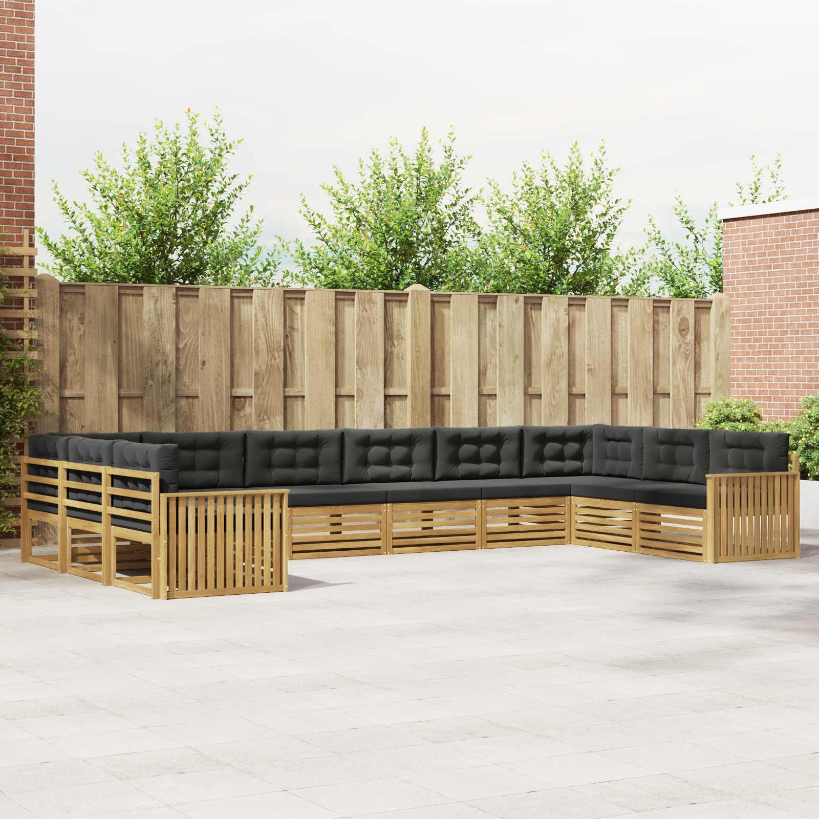 vidaXL Gartensofa Sofagarnituren 10 Stk., 10 Teile