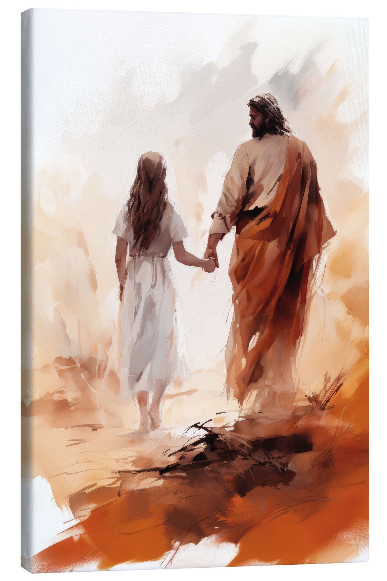 Posterlounge Leinwandbild DejaReve, Walk with Jesus, Malerei