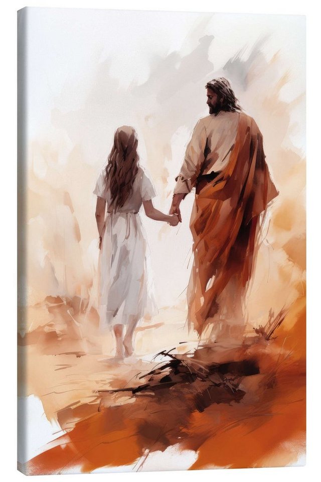 Posterlounge Wandbild Walk with Jesus, DejaReve, erhältlich als Poster, Leinwandbild, Wandsticker oder Acrylglasbild