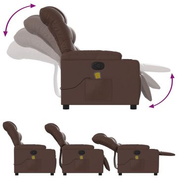 vidaXL Sessel Massagesessel Braun Kunstleder (1-St)