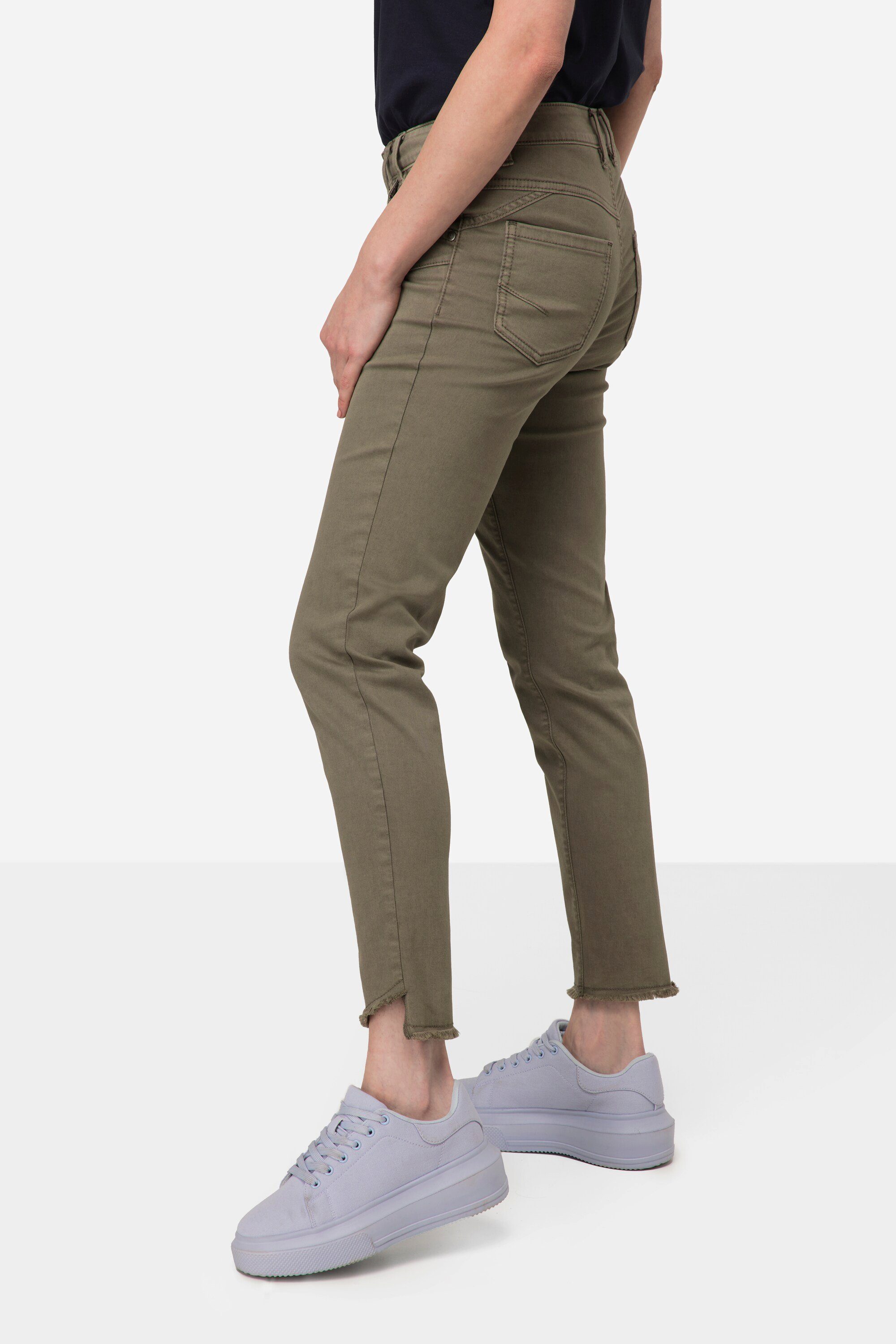 Julia 5-Pocket grau schmale Passform Jeans Röhrenjeans Color Laurasøn