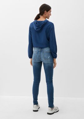 s.Oliver 5-Pocket-Jeans Jeans Izabell / Skinny Fit / High Rise / Skinny Leg Waschung, Leder-Patch, Destroyes