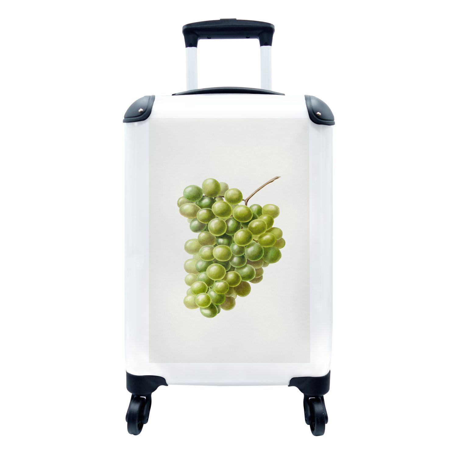 MuchoWow Handgepäckkoffer Lebensmittel - Weintrauben - Traube, 4 Rollen, Reisetasche mit rollen, Handgepäck für Ferien, Trolley, Reisekoffer | Handgepäck-Koffer