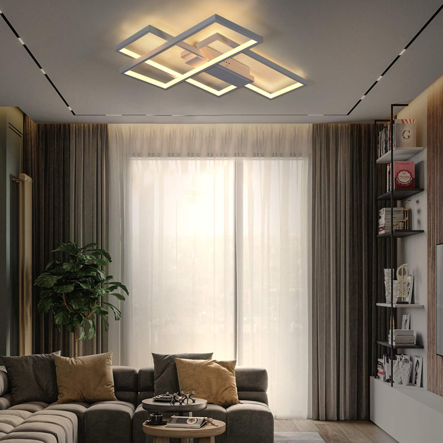 ZMH LED Deckenleuchte 3 Rechteck Modern günstig online kaufen
