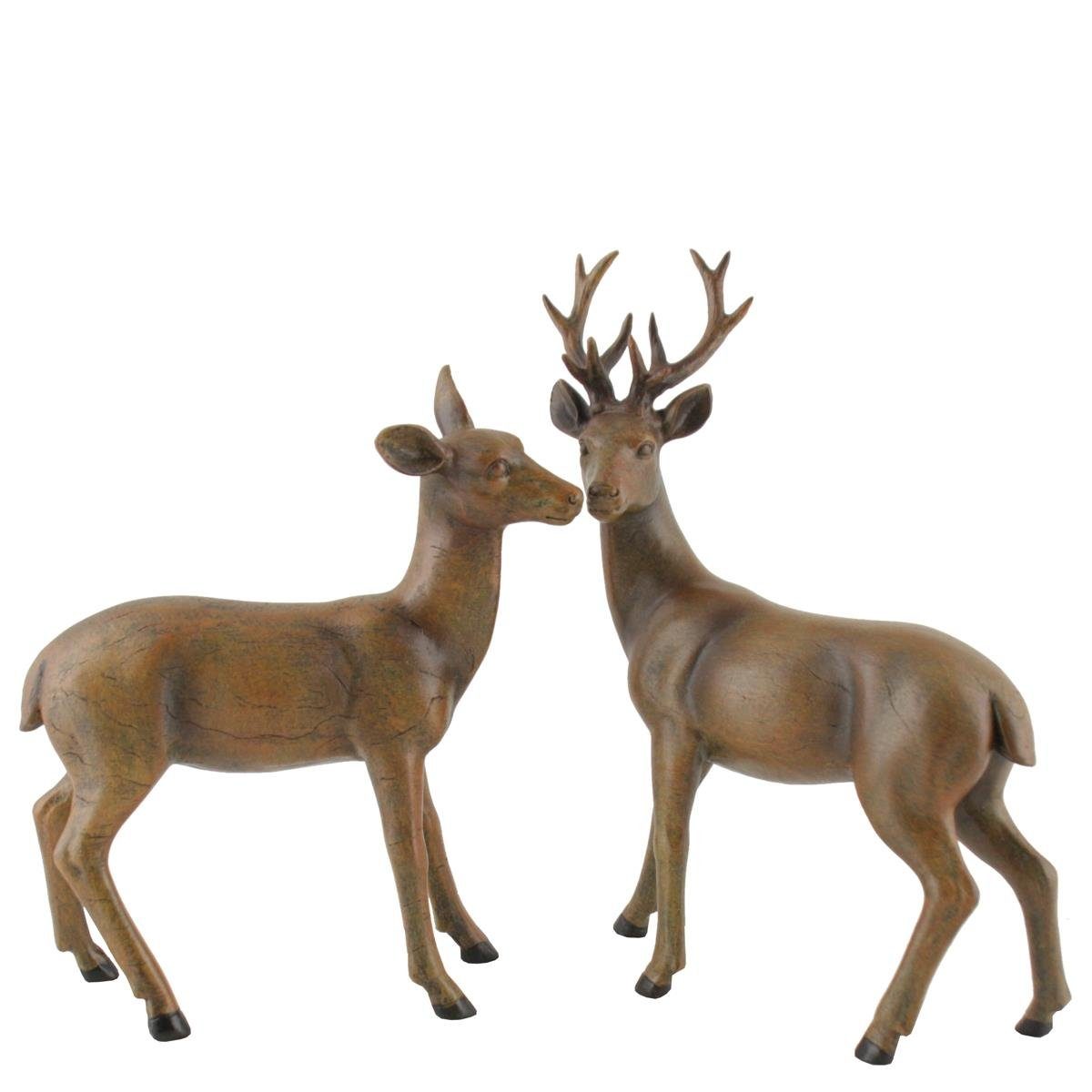 440s Dekoobjekt 440s 2er-Set Hirsch und Hirschkuh stehend braun (Paar). € 41,90