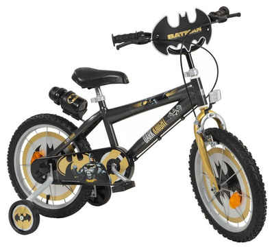 Toimsa Bikes Kinderfahrrad 16 Zoll Kinder Jungen Fahrrad Kinderrad Rad Bike Batman 16913 Toimsa, 1 Gang, Stützräder, Trinkflasche