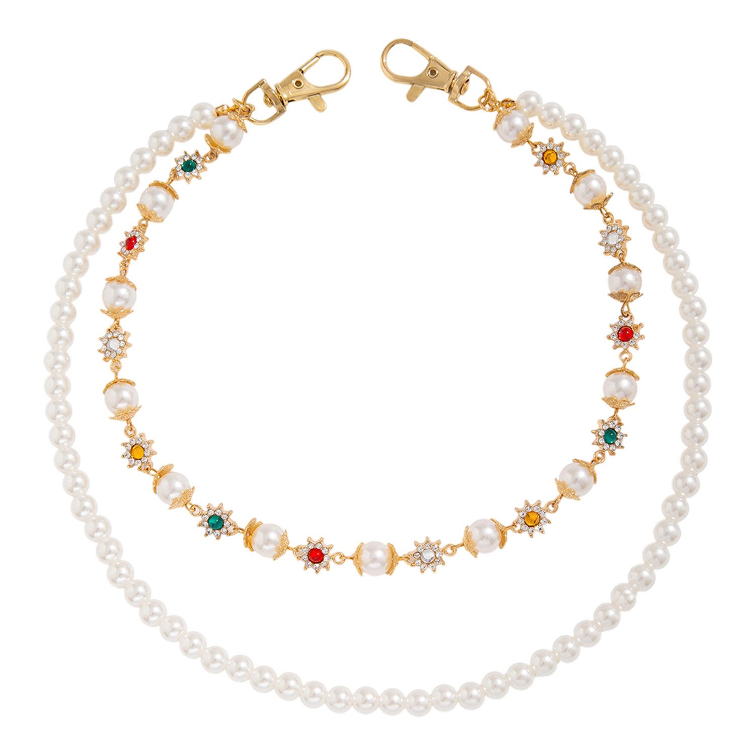 Refttenw Hosenkette Jeans Hosenkette,Taillenkette, Kettenzubehör,mit Perlen günstig online kaufen