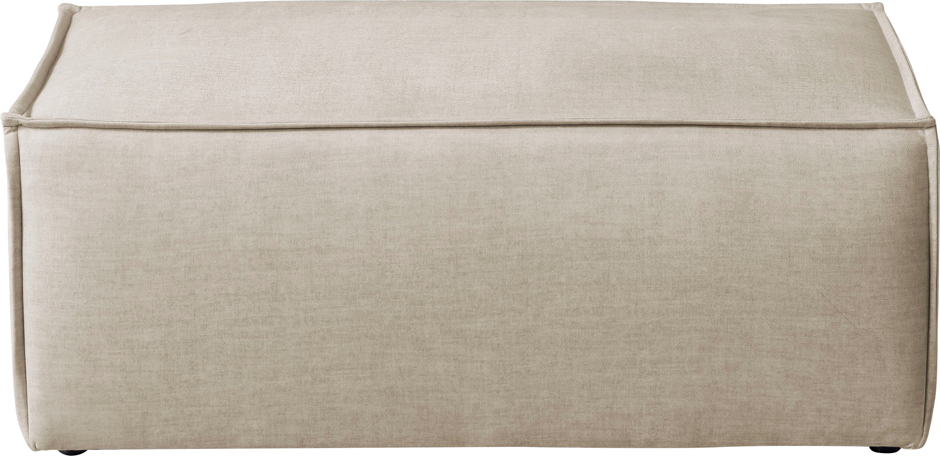 Home affaire Hocker SHERWOOD, Polsterhocker in 3 Stoffarten verfügbar, passend zur Polster-Serie SHERWOOD