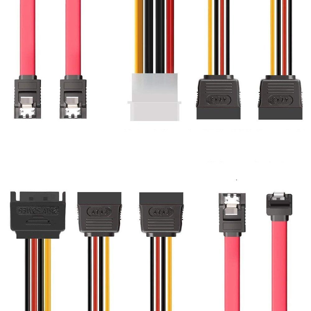 SATA Stromkabel GelldG Anschlusskabel Nylon Kabel Set Datenkabel