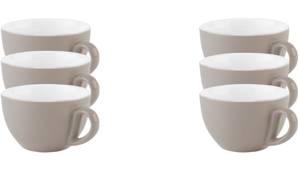 APS Cappuccinotasse 6er Set Cappuccino Чашки -SNUG-, Porzellan, für Heißgetränke aller Art geeignet