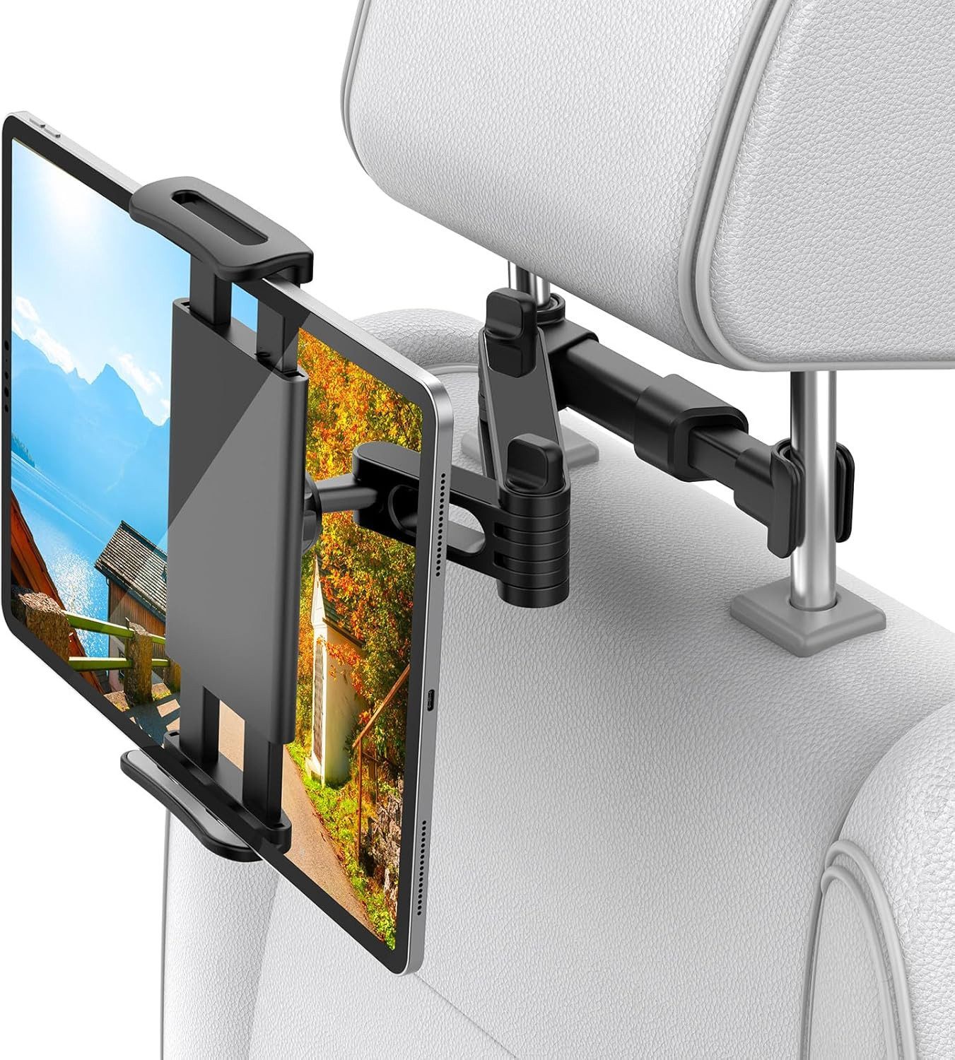 SURFOU Tablet-Halterung Tablet Halter Kopfstütze-Ausziehbare KFZ-Kopfstützenhalterung für iPad, (Tablet Halterung Auto, 360° drehbar, Tablet Halter Kopfstütze - Ausziehbare KFZ-Kopfstützenhalterung für iPad iPhone Serie/Samsung Galaxy Tabs/Kindle Fire HD/