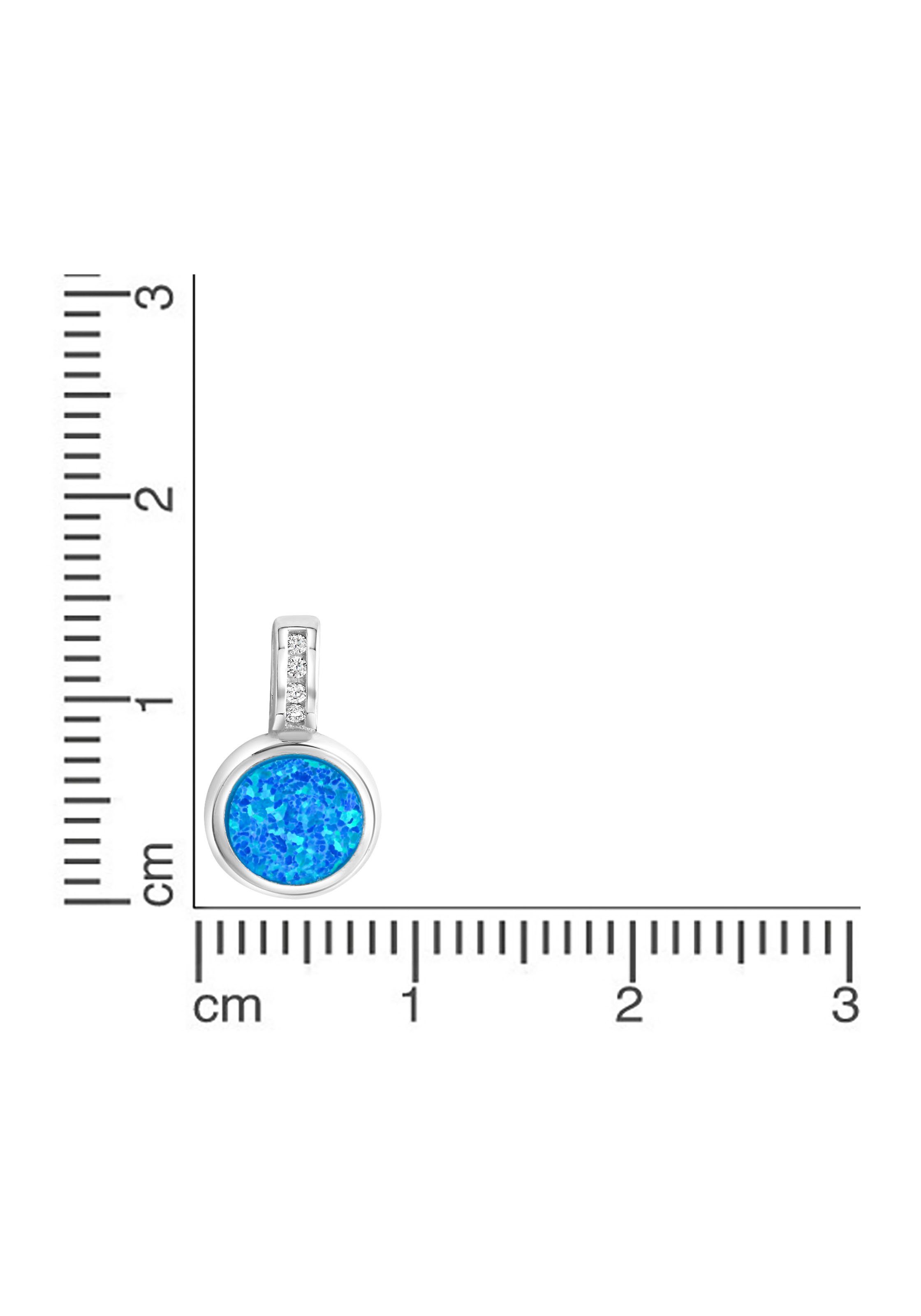Firetti Kettenanhänger Schmuck Geschenk Silber 925 Halsschmuck Anhänger für Halskette, mit Opal (synth), Zirkonia (synth)