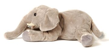 Uni-Toys Kuscheltier Elefant, liegend - 27 cm (Länge) - Plüsch-Elefant - Plüschtier, zu 100 % recyceltes Füllmaterial