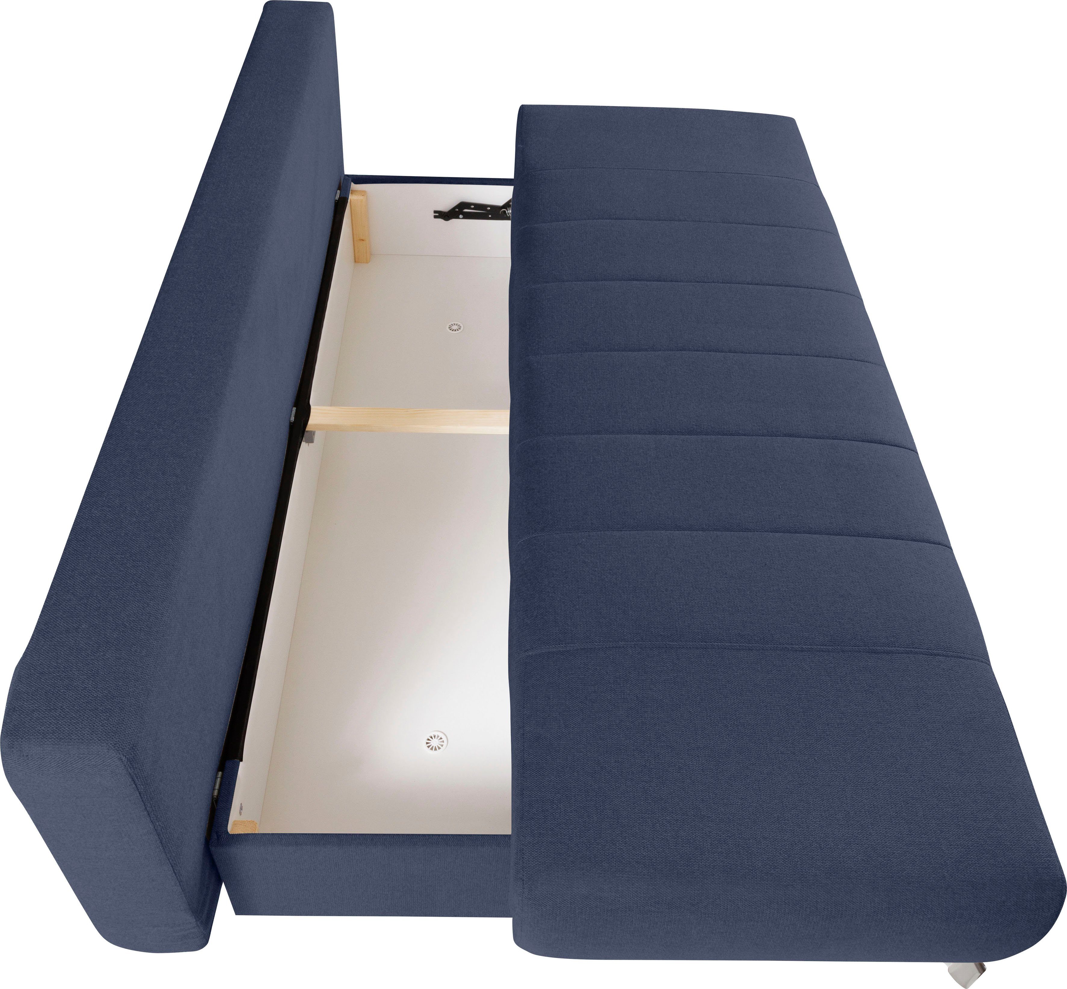 WERK2 Schlafsofa & Bettkasten Federkern mit 2-Sitzer Sofa Schlafcouch Troya, und