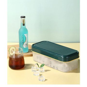 AUKUU Eiswürfelform Eiswürfel Eiswürfel Aufbewahrungsbox mit Deckel Eiswürfelschale, Eiswürfelform Push Eiswürfelbehälter