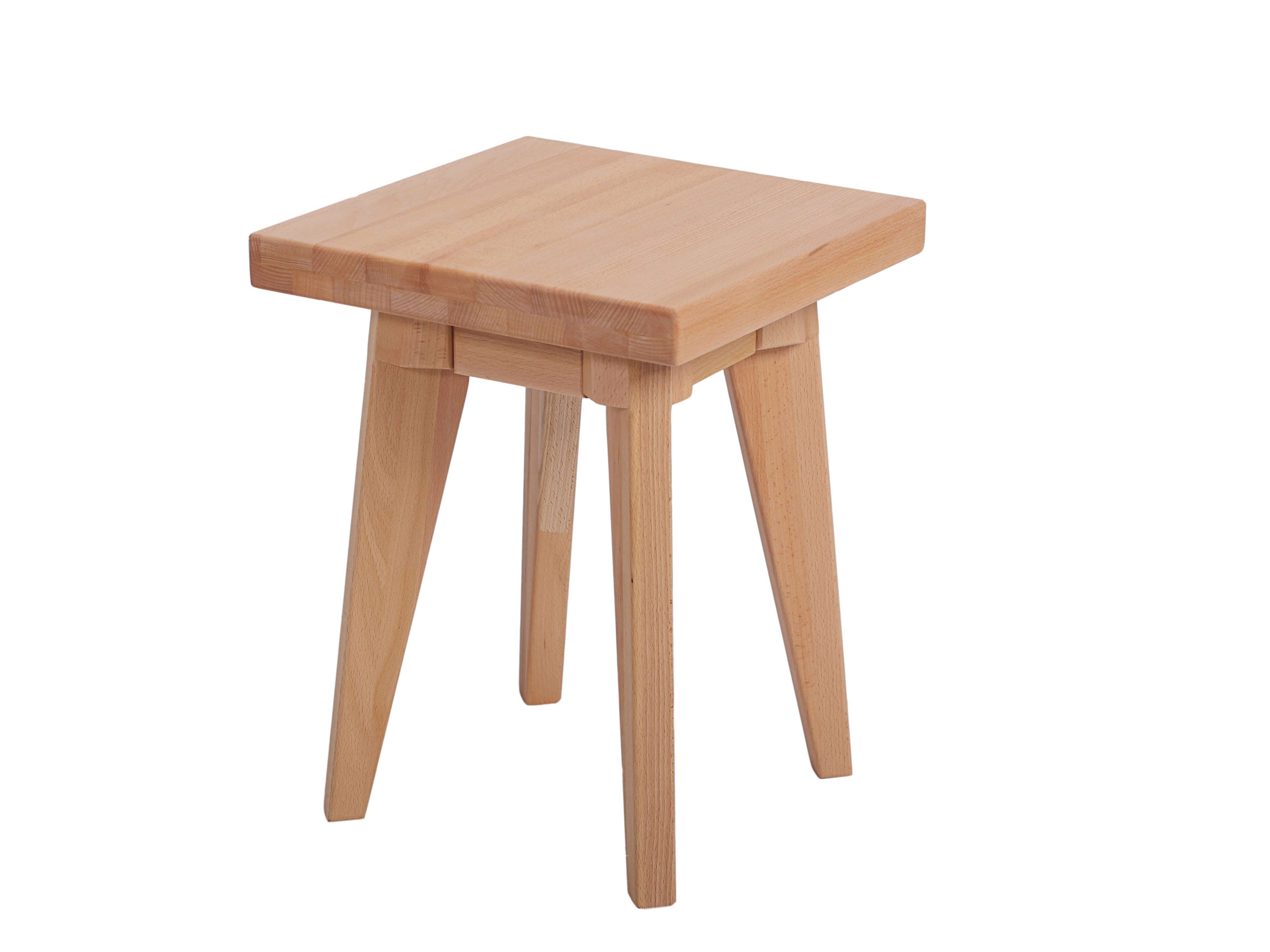 Hocker 1x Hocker Hans aus Massivholz Buche