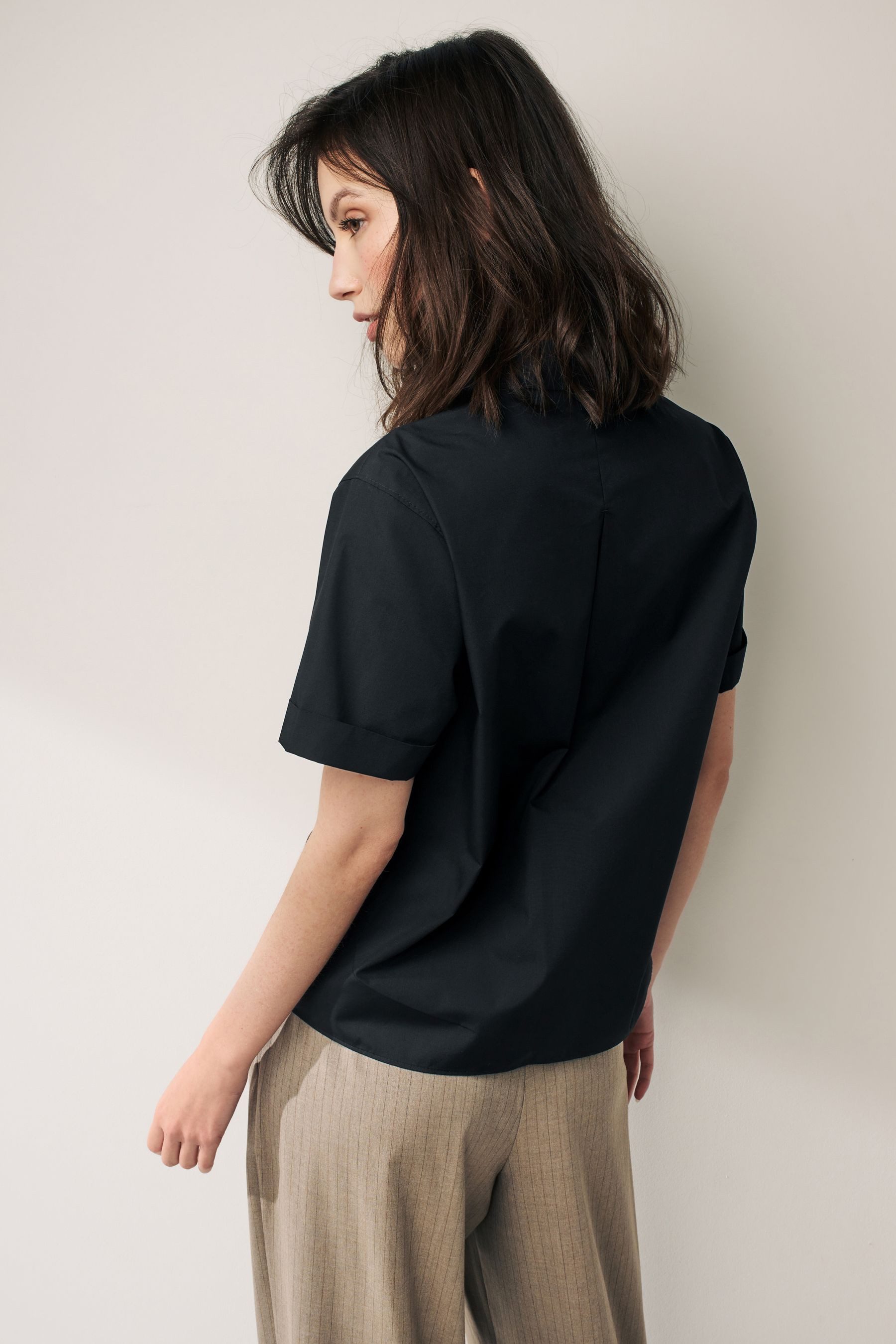 Next Kurzarmbluse Kurzärmeliges Hemd mit Kragen (1-tlg) günstig online kaufen