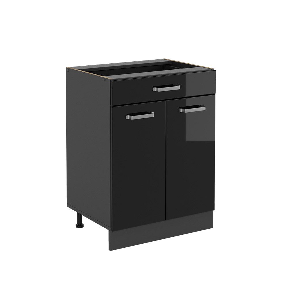 Vicco Unterschrank R-Line, Schwarz Hochglanz/Anthrazit, 60 günstig online kaufen