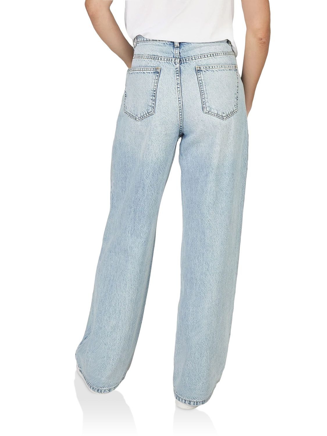 DENIMFY Relax-fit-Jeans Damen Jeanshose DFDana Wide Leg Fit Denimhose aus 100% Baumwolle