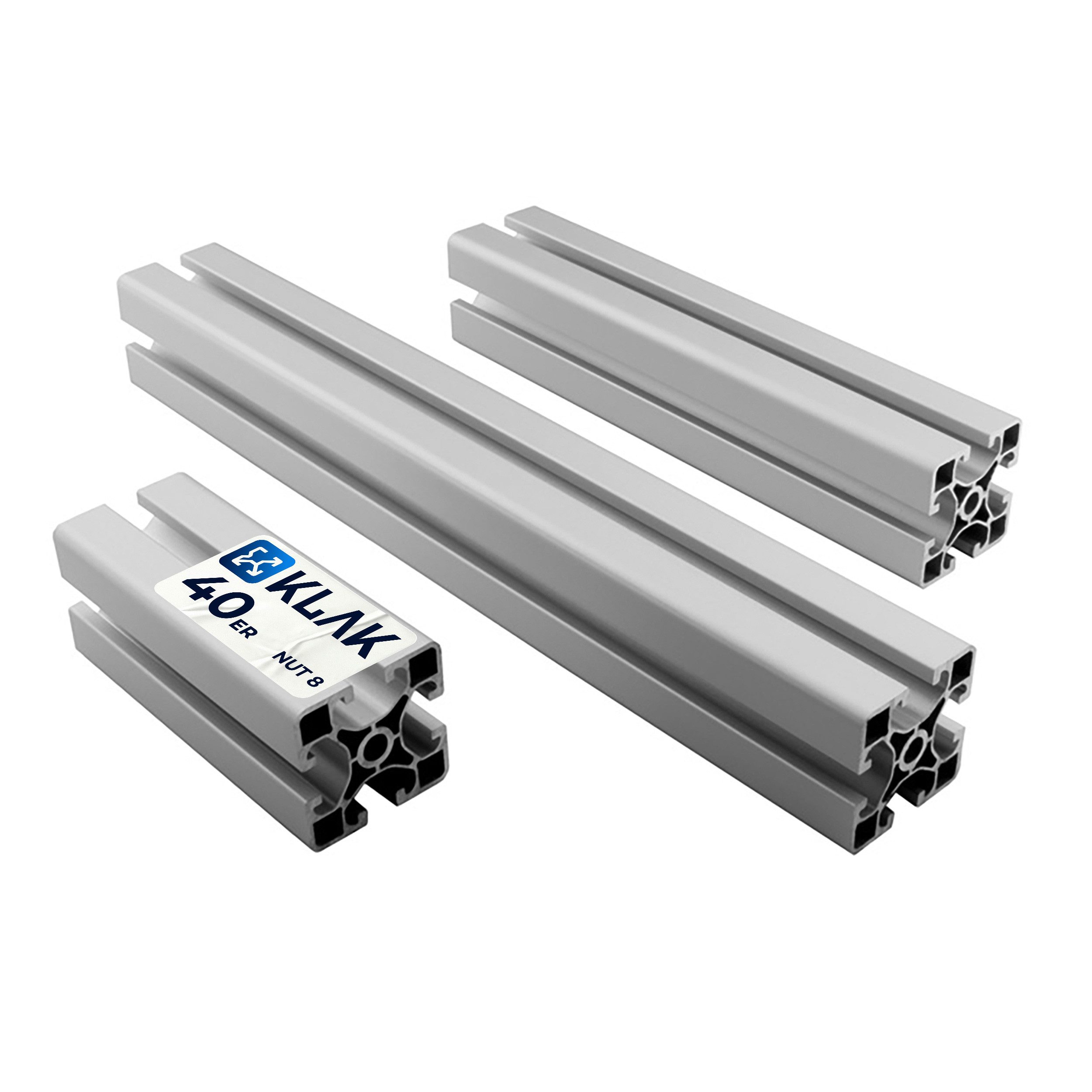 KLAK Profil KLAK 40 - Aluprofil 40x40mm light Montageprofil Typ-I Nut 8 10-200cm