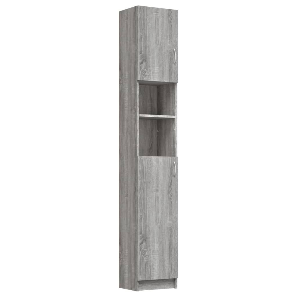 Mehrzweckschrank NA Badezimmerschrank Hochschrank Regal Nischenschrank Grau Sonoma 32x2