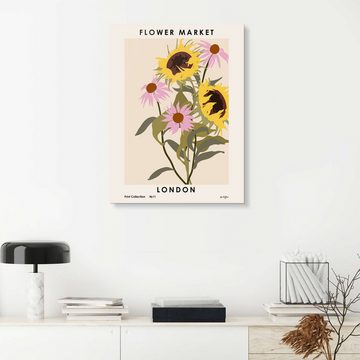 Posterlounge Acrylglasbild NKTN, Flower Market, London, Wohnzimmer Modern Grafikdesign