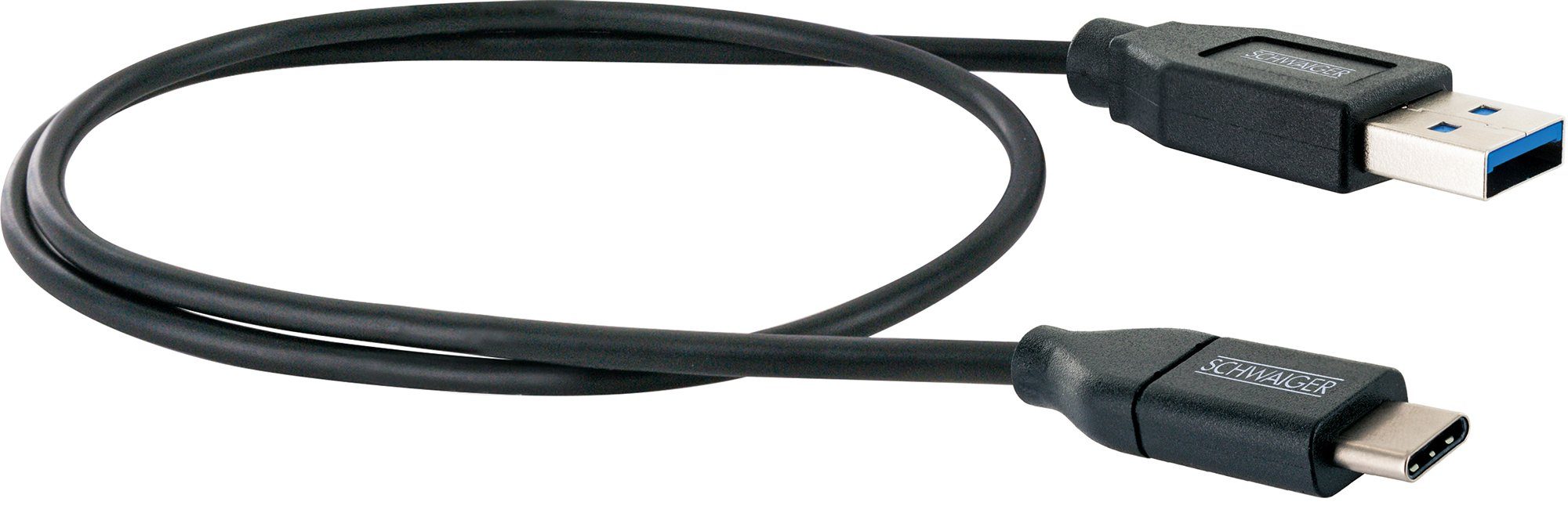 Schwaiger LK050C 533 Smartphone-Kabel, USB 3.0 A Stecker, USB 3.1 C Stecker, (50 cm), universal einsetzbar