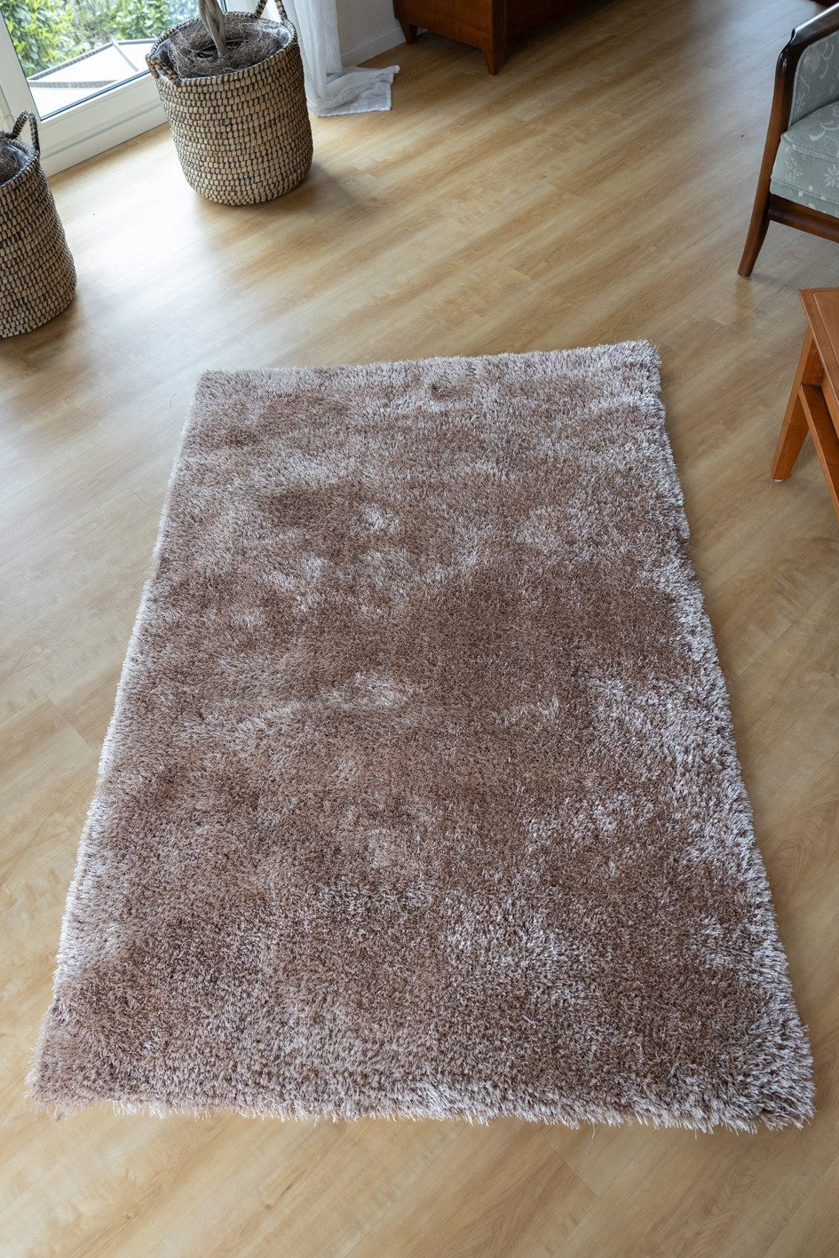Böing Carpet Hochflor-Teppich BC Shaggy beige, rechteckig