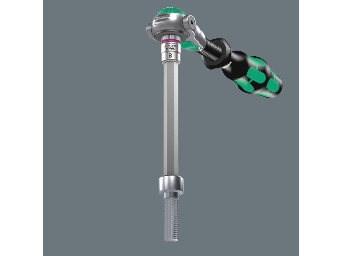 Wera Steckschlüssel Steckschlüsselsatz 1/4 Zoll 5tlg. SW 4-8 mm (Set), 5-teilig, mit Farbkennzeichnung und Rädelung am hinteren Nuss-Ende