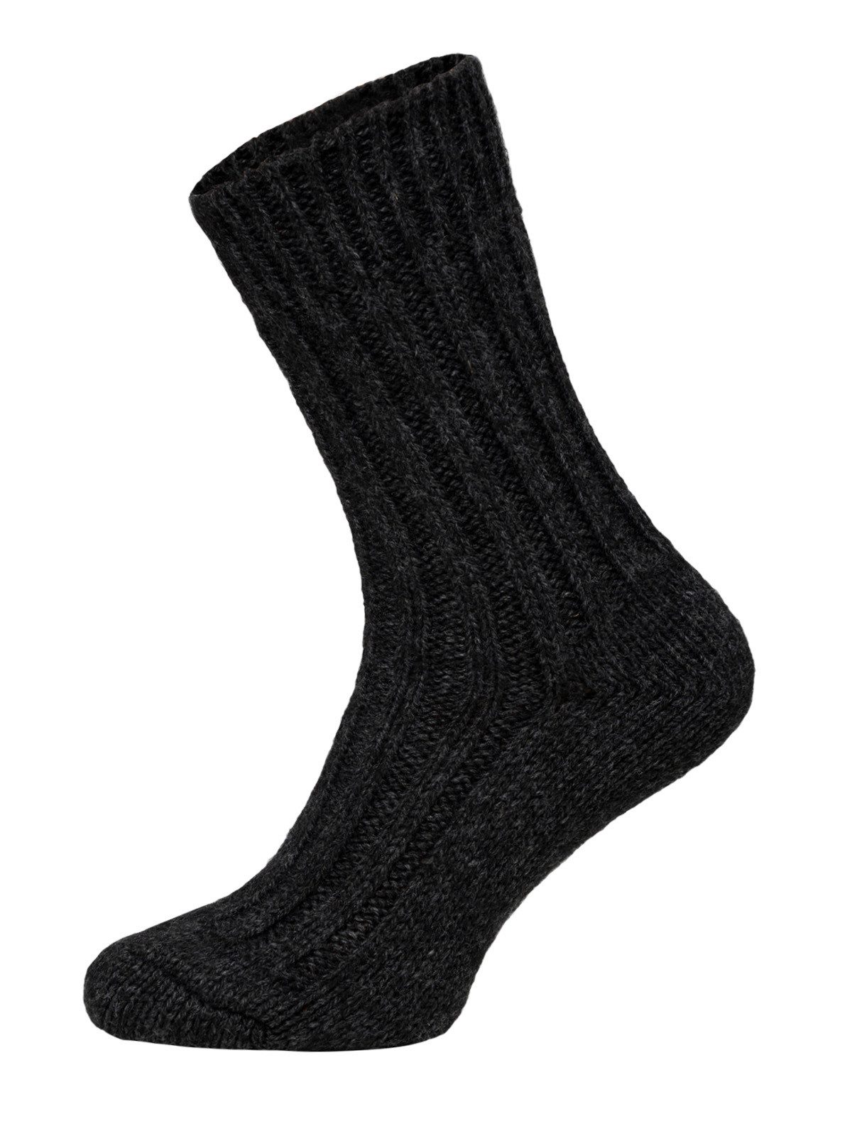 Socken Wollsocken Alpaka Natur schwarz - 2 Paar