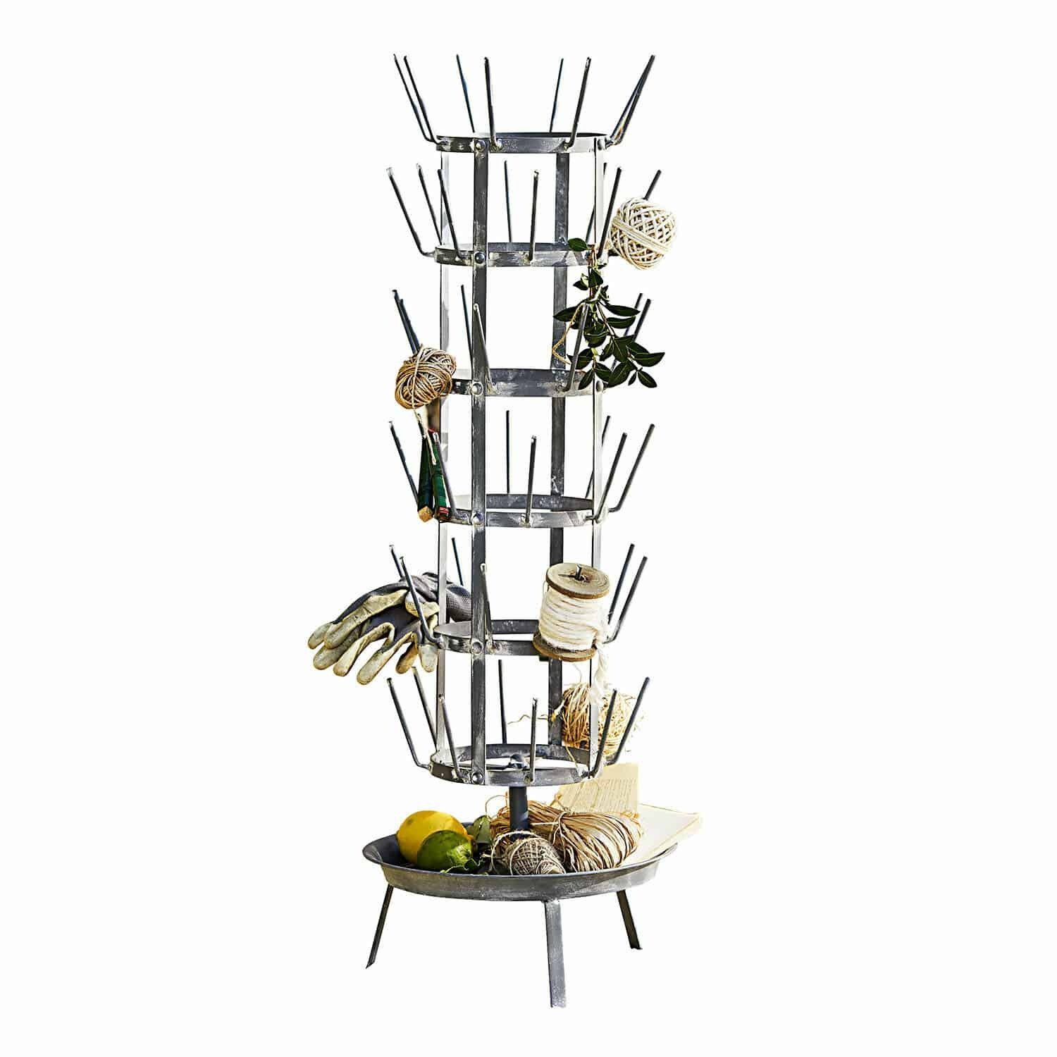Gartenfigur Pflanztopfhalter Leeston antikgrau