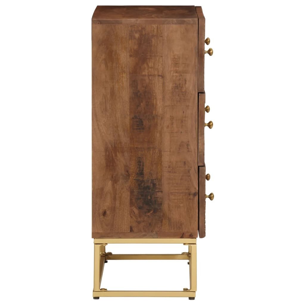 vidaXL Kommode Kommode 55x30x76 cm Massivholz und Eisen (1 St)